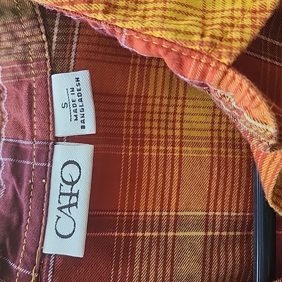 Cato Fall Plaid Shirt EUC - Picture 3 of 9